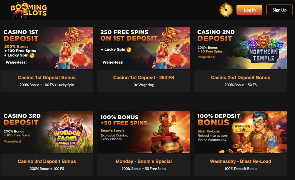 Booming Slots Credit Card Casino.